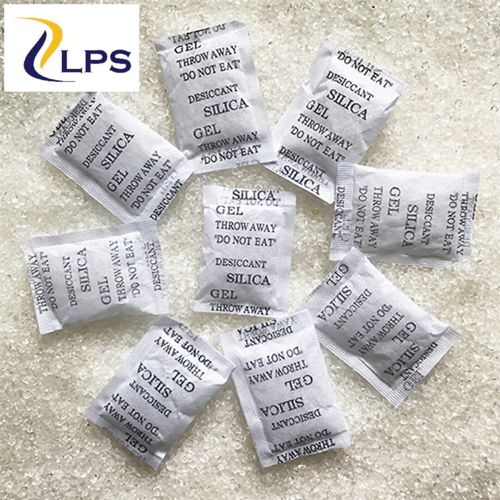 Gói hút ẩm silica gel 3 gram, vỏ Trắng đen, bịch 334 gói