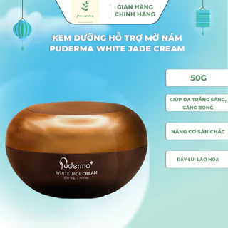 Kem dưỡng hỗ trợ mờ nám Puderma White Jade Cream 50g giúp da trắng sáng, căng bóng, nâng cơ săn chắc, đẩy lùi lão hóa