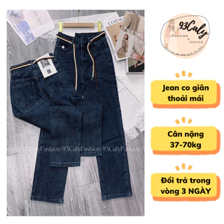 [BIGSIZE 70kg] Quần Jean Nữ ống đứng co giãn thoải mái, Quần Jean 9 tấc cạp 2 cúc