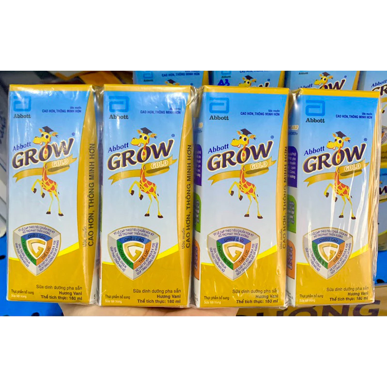 Combo 3 lốc - 6 lốc Sữa hươu cao cổ Abbott Grow Gold 180ml Vani (HSD 03/25)