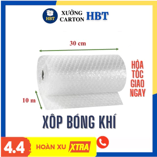 Cuộn xốp nổ, bóng khí size bé (20, 30cm)x5m và (20,30, 40, 50cm)x10m chống sốc bọc hàng đóng hàng dễ vỡ tiện lợi giá