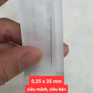 Kim ngắn size 0,25 ( 0.25 x 35 mm ) siêu bén chuyên dùng cho máy xăm thần thánh, máy xăm pro