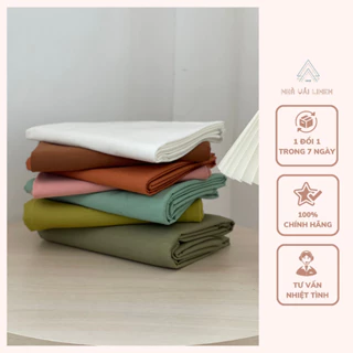 Vải Linen Bột Dày Nhà Vải Linen Màu Trơn Cao Cấp Thoáng Mát Dày Dặn Thoải Mái Dễ Ứng Dụng May Mặc