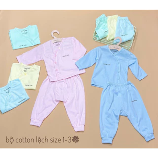 Bộ quần áo dài tay cúc chéo cho bé sơ sinh 0-9 tháng tuổi BH36