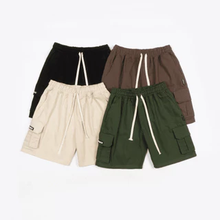 Quần Short Unisex Cargo Nam Nữ SAIGONESE Quần Đùi Form Túi Hộp 4 Màu