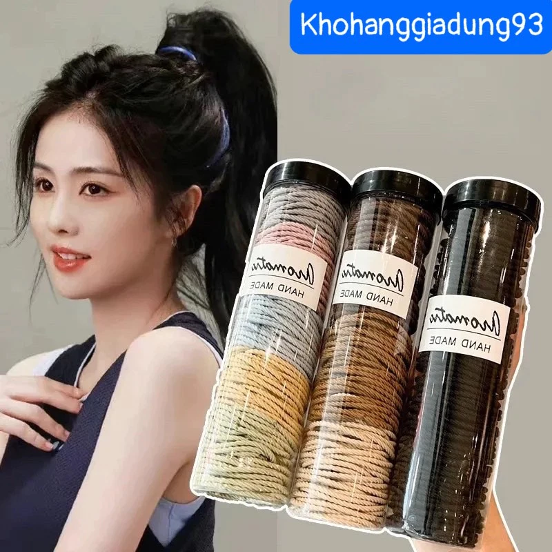 Ống 100 Dây Cột Tóc Cao Su Thời Trang Cho Nữ🍀FREESHIP🍀Sét 100 Chun Buộc Tóc Cho Bé Phong Cách  Hàn Quốc