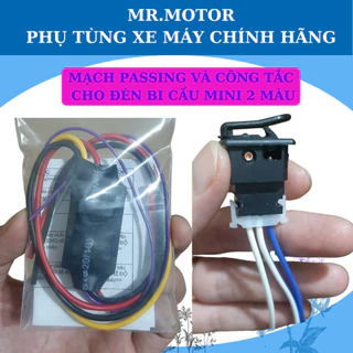 Combo Mạch Auto Passing và công tắc đề cho đèn trợ sáng bi cầu mini