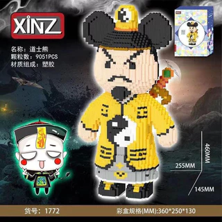 xếp hình bearbrick đạo sĩ diệt cương thi 46cm (TẶNG BÚA) đồ chơi  xếp hình trẻ em nanoblock Đồ chơi lắp ráp cho bé