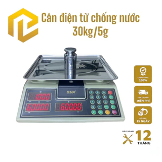 CÂN ĐIỆN TỬ QUA 910 30kg/5g  ĐÀI LOAN - Cân điện tử tính tiền cao cấp - Bảo hành 24 tháng