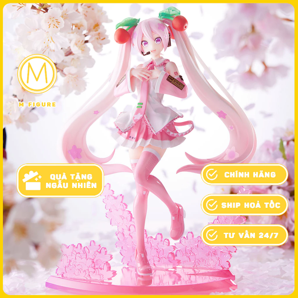 MÔ HÌNH CHÍNH HÃNG HATSUNE MIKU - Vocaloid - Luminasta - Sakura Miku 2023 Figure (SEGA)