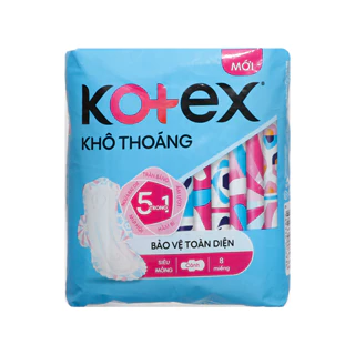 Combo 8 gói bvs Kotex (siêu mỏng cánh) - mẫu mới Trà trắng London