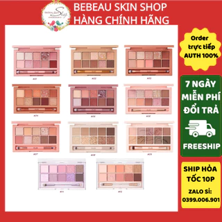 Bảng Phấn Mắt Clio Pro Eye Palette 10 ô kèm cọ màu lì nhũ xinh, bám màu siêu tốt - Bebeau