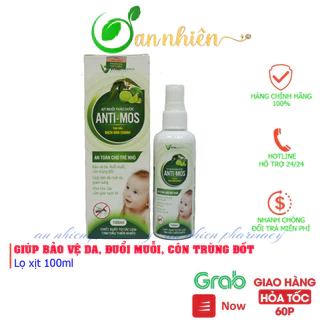 Xịt muỗi thảo dược Anti-Mos tinh dầu bạch đàn xanh 100ml