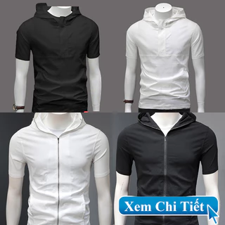 Áo thun nam, Áo phông nam có mũ trùm đàu Cardigan được làm từ chất liệu vải Nonchun Hàn Quốc N13