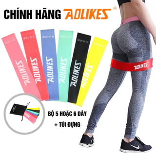 Bộ Dây Kháng Lực Miniband AOLIKES Bằng Cao Su Đàn Hồi Đủ Mức Độ Chuyên Tập Chân Mông Tay Đùi Cho Chị Em Yêu GYM, YOGA