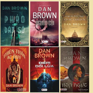 Sách - Bộ 6 cuốn Dan Brown - Bìa cứng (Pháo đài số, Thiên thần và ác quỷ, Điểm dối lừa, Nguồn cội, Biểu tượng thất..)