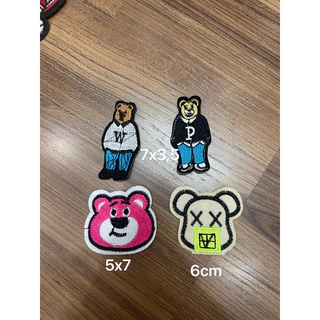 sticker thêu là ủi bộ gấu