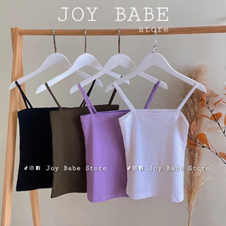 Áo hai dây Basic huyền thoại JOY BABE ◽ thun xịn Must-have item 👌 cực dễ mix đồ◾ áo kiểu trắng đen áo lót nữ ATOH 2