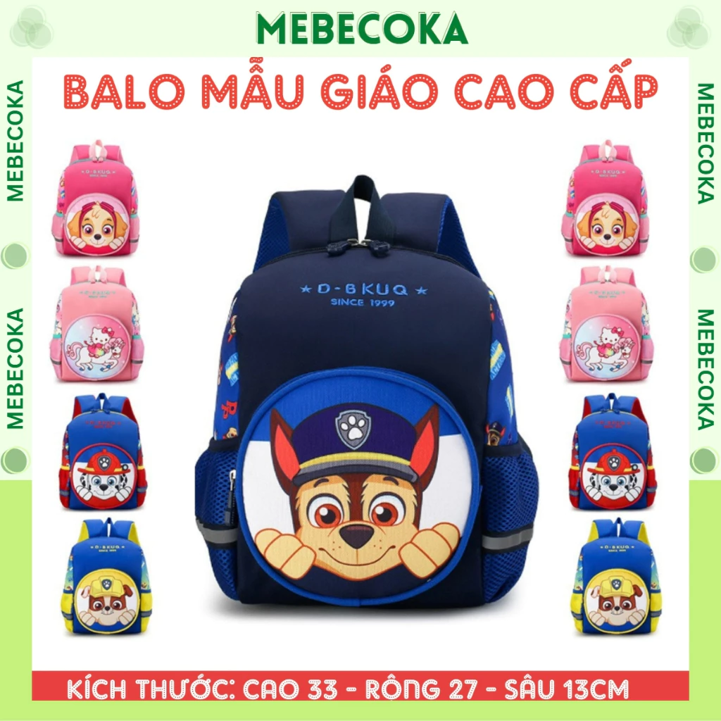 Balo mẫu giáo, nhà trẻ cho bé từ 2 đến 5 tuổi hàng LOẠI 1 - CK