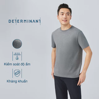 Áo thun nam Cotton kháng khuẩn chống sờn vải thương hiệu Determinant - màu Xám đậm [T02]