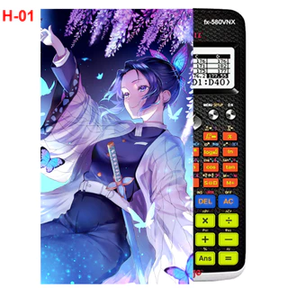 Decal - Hình dán Máy tính CASIO fx570, fx580...anime Kimetsu No Yaiba nhân vật Kochou Shinobu