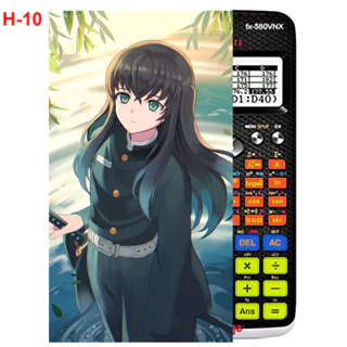 Decal - Hình dán Máy tính CASIO fx570, fx580...anime Kimetsu No Yaiba nhân vật Tokitou Muichirou