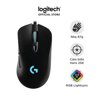 Chuột game có dây RGB Logitech G403 Hero - cảm biến 25k, công thái học, nhẹ 87g