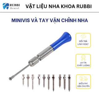 Minivis và tay vặn chỉnh nha dùng trong nha khoa