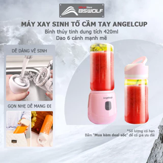 Máy Xay Sinh Tố Mini Máy Xay Đa Năng Angelcup Dung Tích 0.4L [KÈM 1 BÌNH THỦY TINH]