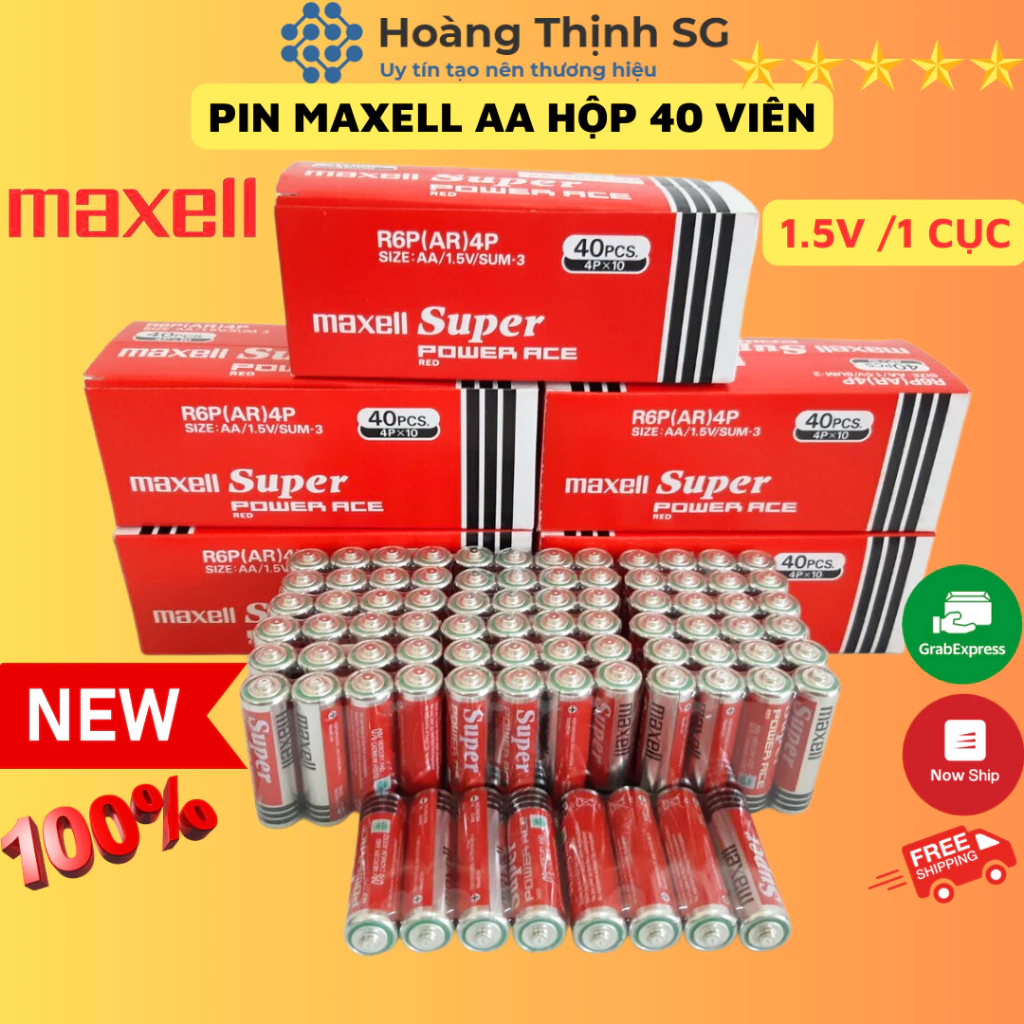 Hộp 40 Viên Pin AA (2A) Maxell, pin tiểu AAA (3A) Maxell Super Power Chính hãng