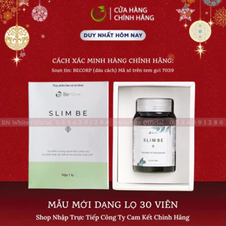 [ĐẠI LÝ CHÍNH HÃNG] Giảm cân Slim Be DẠNG LỌ MỚI SLIM BE chính hãng BeAlive (30 viên)