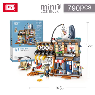 Đồ chơi lắp ráp Cửa hàng hải sản 790 chi tiết cho bé – Loz mini block