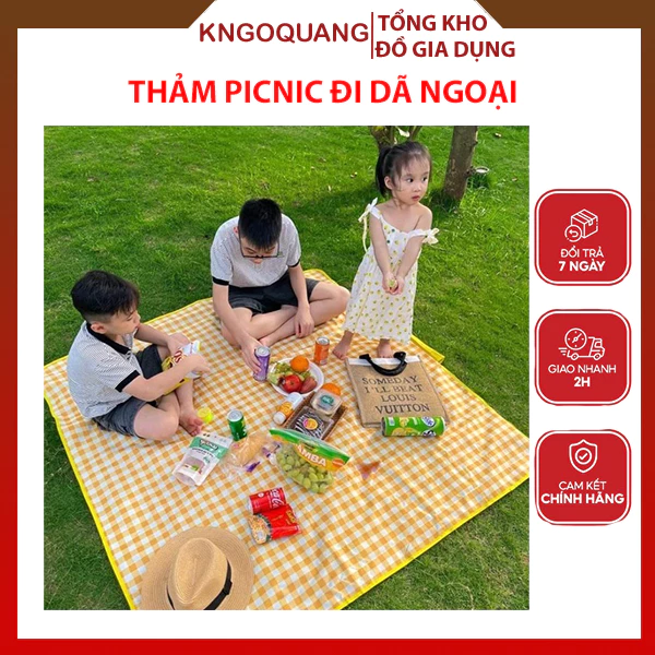 Thảm Dã Ngoại Picnic Cho Gia Đình , Chống Thấm Nước, Nhỏ Gọn Dễ Dàng Mang Đi Kích Thước 2m Thảm Picnic