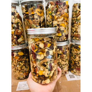 Granola siêu hạt - Hạt ngũ cốc Granola giảm cân - Ngũ cốc Granola ăn kiêng giàu dinh dưỡng thơm ngon ko dừa,ko yến mạch