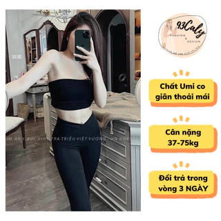 [BIGSIZE 75kg] Quần legging nữ Umi Co Giãn Thoải Mái, Quần ôm eo siết eo vạt chéo, Cotton dày dặn cạp chéo lưng cao