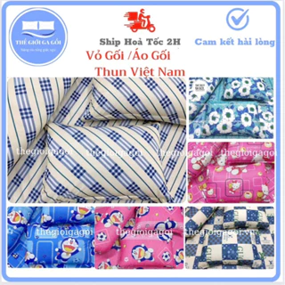 Vỏ gối/ áo gối thun lạnh Việt Nam kích thước : 35 x 50cm, 40x 60cm, 50 x 70cm, 35 x 100cm