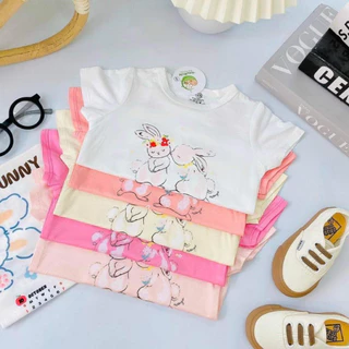 Áo thun bé gái Baby Bun nhiều hình dễ thương, áo cộc tay chất thun lạnh cho bé