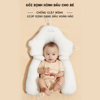 Gối Ngủ Định Hình Đầu Chống Bẹp Đầu Cho Bé Sơ Sinh 0-2 Tuổi