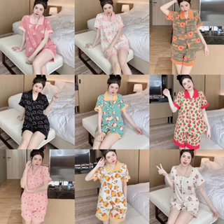 Bộ Đùi pijama Cổ sen