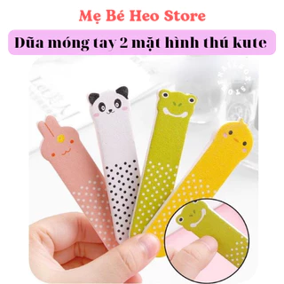 Dũa móng tay chân mini 2 mặt hình thú tiện lợi, dễ thương