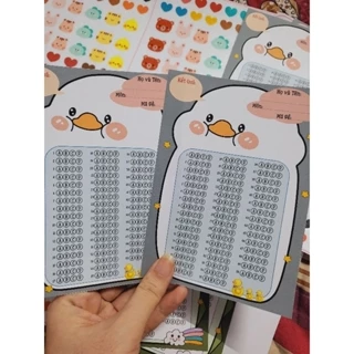 Set 100 phiếu đánh trắc nghiệm 50 câu cute xinh xỉu!!!