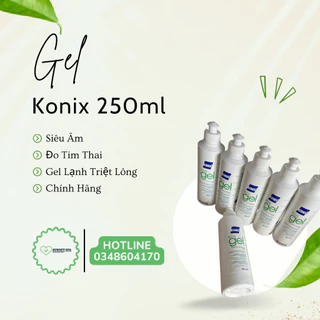 ✅ Gel Siêu Âm, Gel Lạnh Dùng Cho Máy Triệt Lông Mini, Gel Konix ECG Gel (Chai 250ml) - Gel điện tim