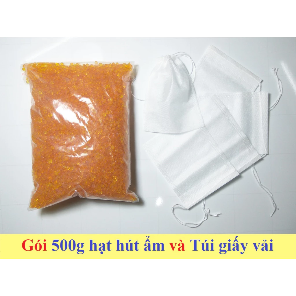 Gói 500g Hạt chống ẩm, hạt hút ẩm MÀU CAM chuyên dụng cho máy ảnh