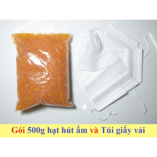 Gói 500g Hạt chống ẩm, hạt hút ẩm MÀU CAM chuyên dụng cho máy ảnh