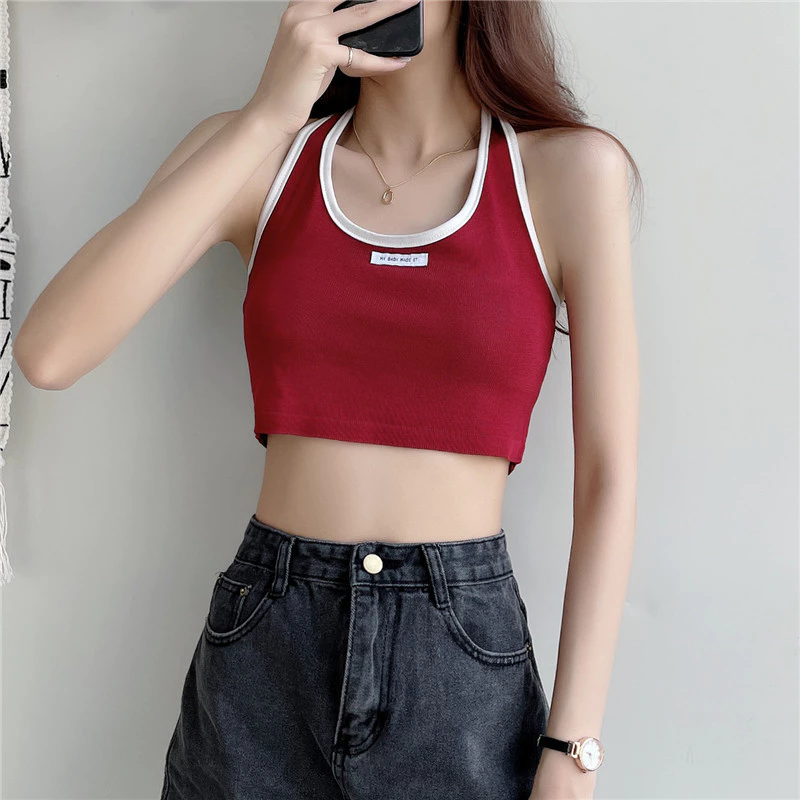 Áo Thun Croptop Cổ Yếm Hở Lưng Ôm Body Gợi Cảm