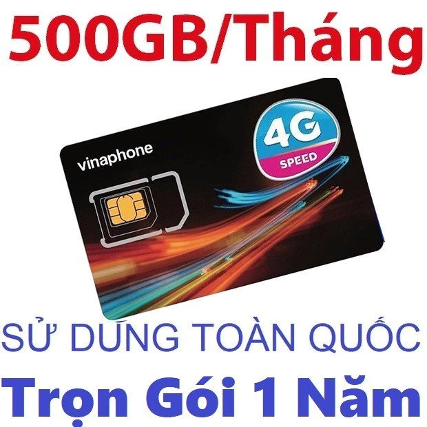 [ 1 Tỷ GB/tháng] Sim Vinaphone U1500 Tặng 6000GB/Năm Sử Dụng Full Data Tốc Độ Cao - Sim Max Băng Thông