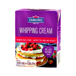 Kem sữa whipping cream Emborg 200ml