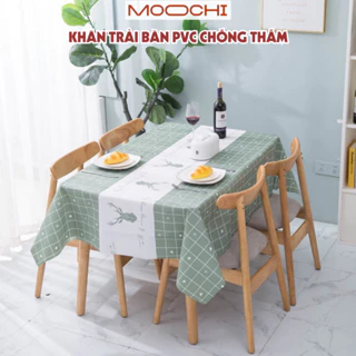 Khăn Trải Bàn Nhựa PVC Không Thấm Nước, Khăn Trải Bàn Có Hoạ Tiết Đẹp Phù Hợp Với Mọi Nhà