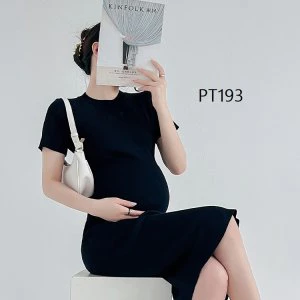 Đầm body len CC dáng dài siêu xinh[ĐẦM BẦU THỎ] -PT193