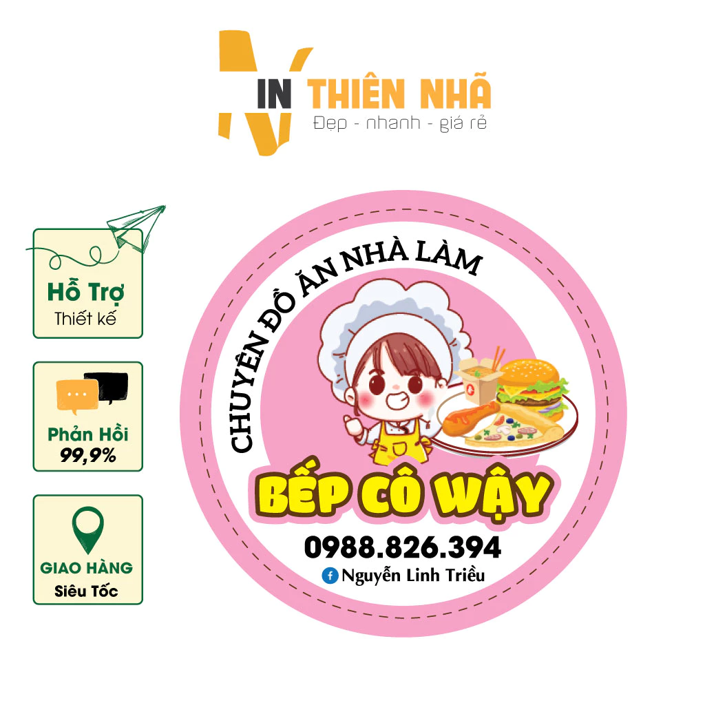 In Tem nhãn giấy, in sticker, in logo theo yêu cầu A3 - đẹp - nhanh - rẻ